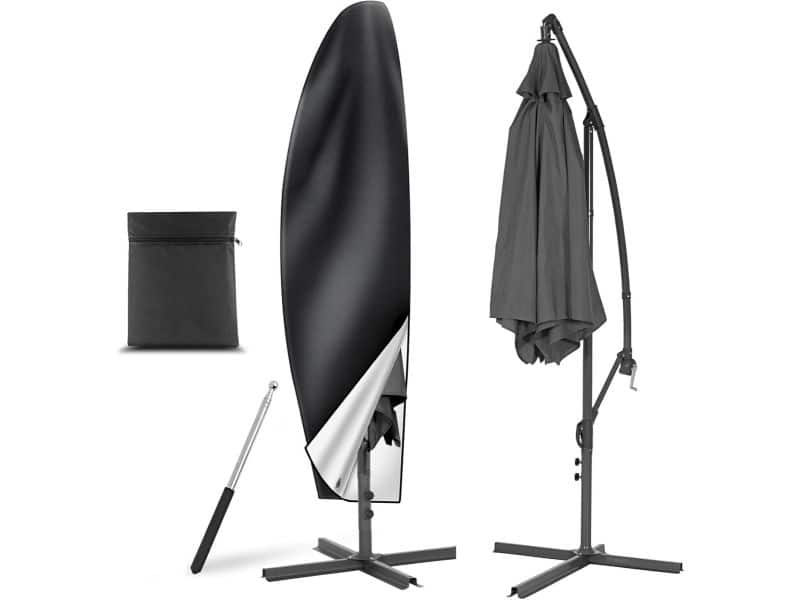 Parasolhoes, 265 x 40/70/50, Beschermhoes voor parasol, met stang