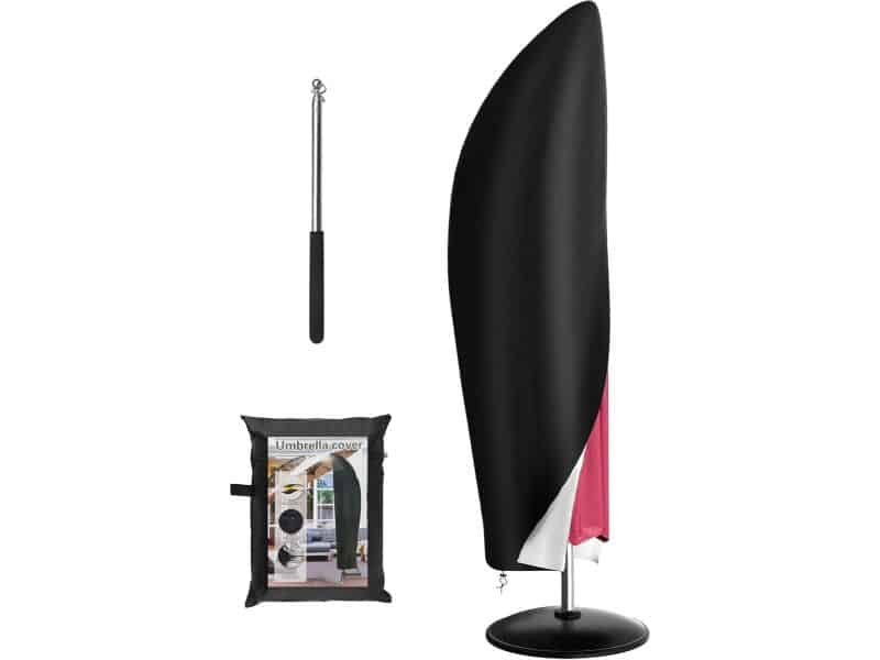 Parasolhoes, (265 x 40/70/50 cm) beschermhoes met staaf