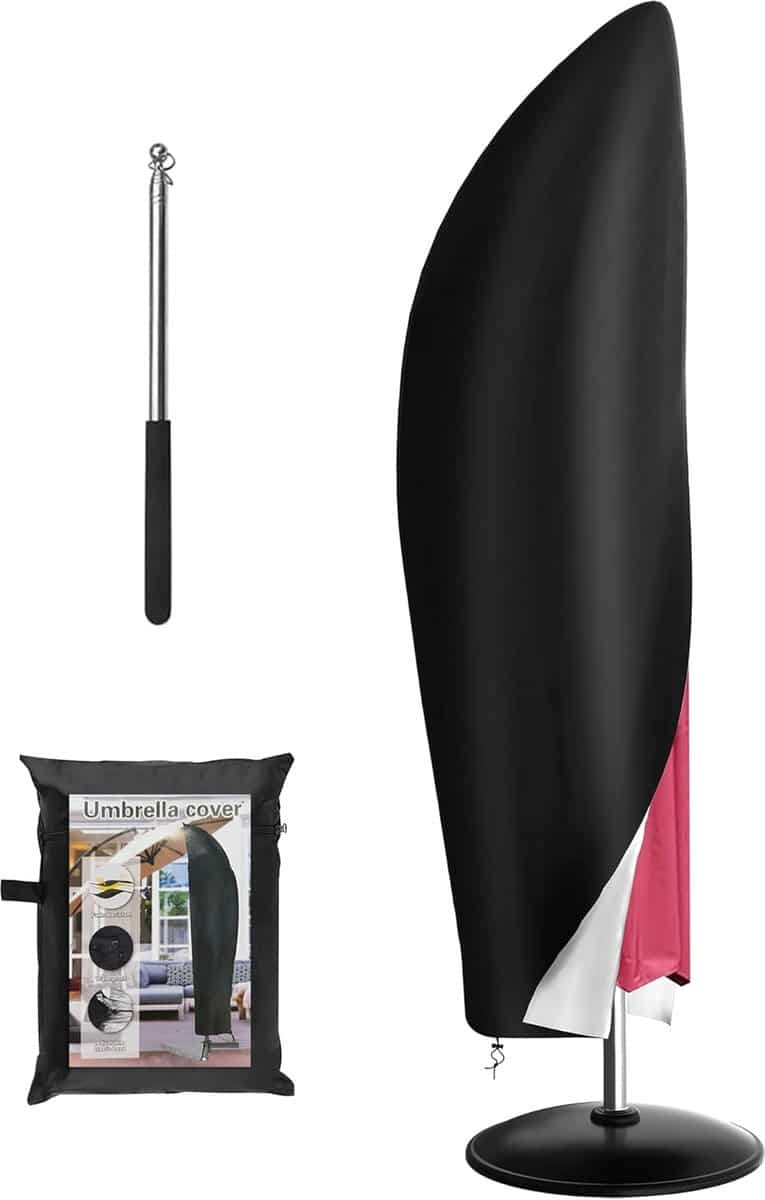 parasolhoes, (265 x 40/70/50 cm) beschermhoes met staaf