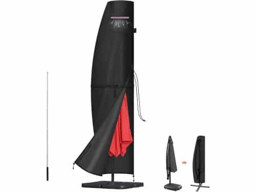 Parasolhoes met Stang - Waterdichte Parasolhoes - Grote Tuinparasolhoes