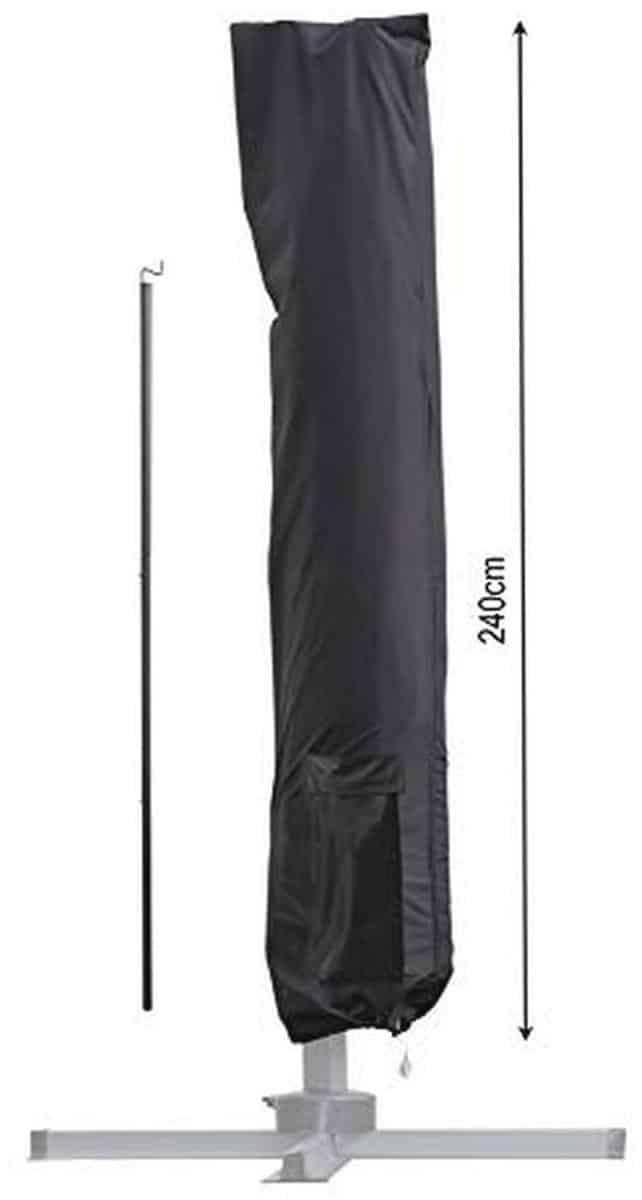 parasolhoes met trekstaaf 240×39,5/55 cm zwart geschikt voor