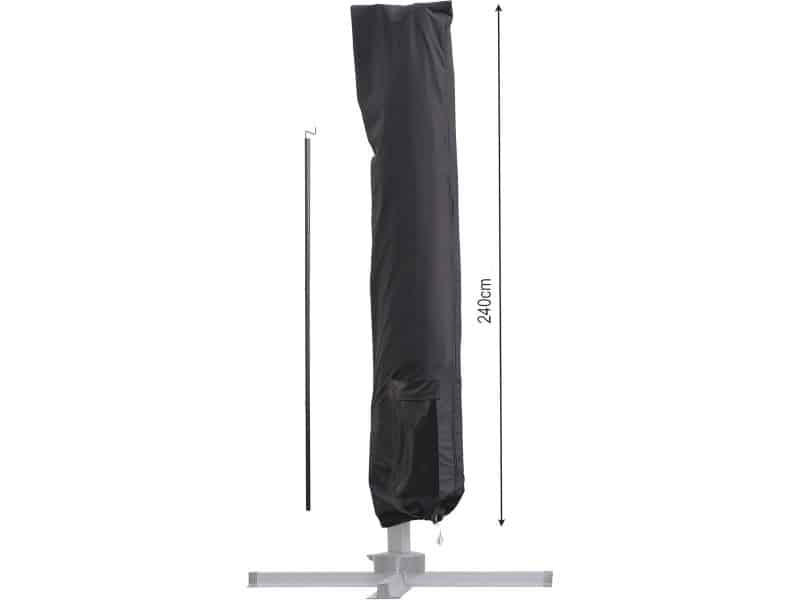 Parasolhoes met trekstaaf 240x39,5/55 cm - Zwart - Geschikt voor