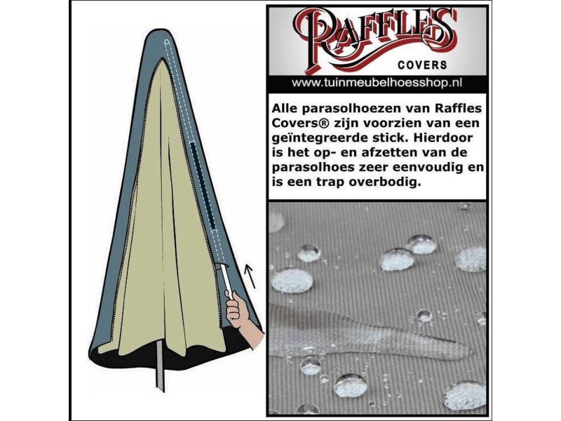 Parasolhoes zweefparasol RUS385 H: 385 cm