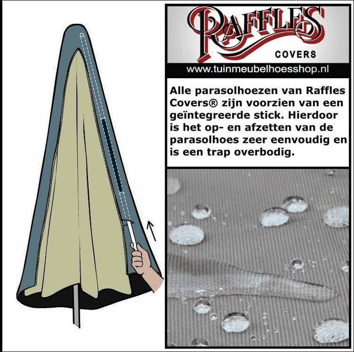 parasolhoes zweefparasol rus385 h: 385 cm