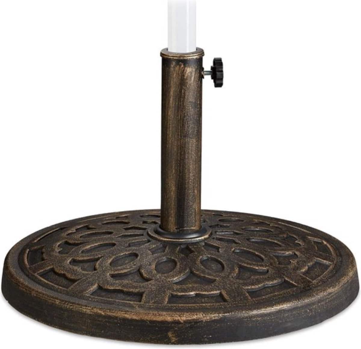 parasolvoet 38 50mm stokken weerbestendig stabiel Ø49cm tuin balkon gietijzer