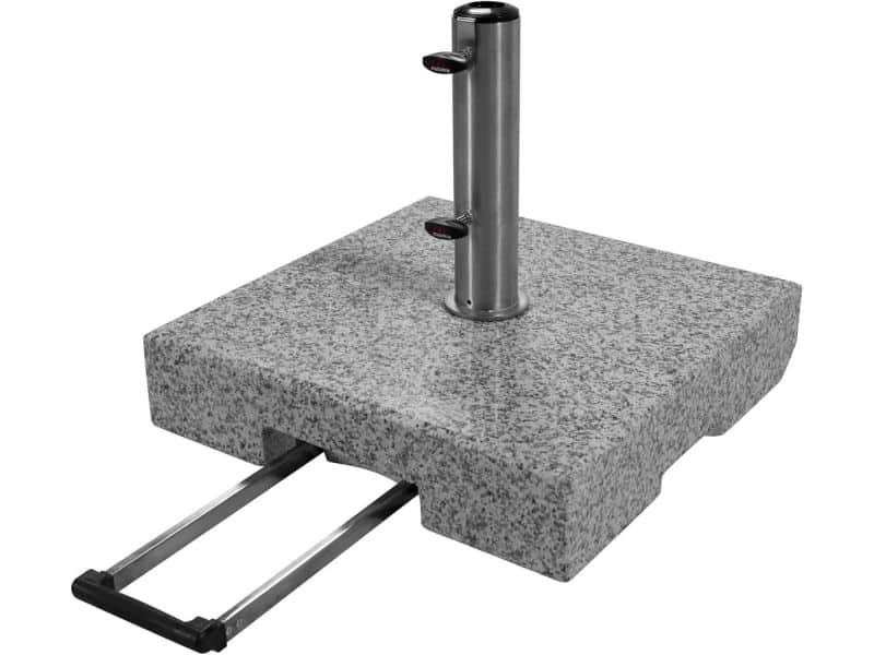 Parasolvoet Graniet 70 kg met Trolley en Wielen voor Parasols