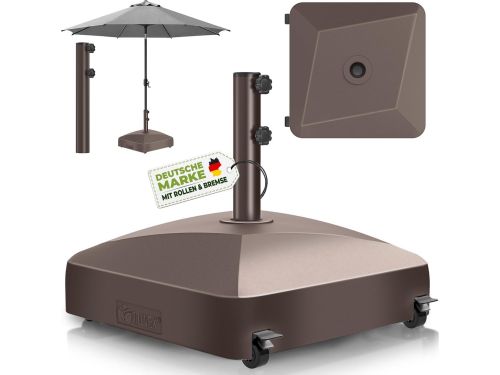 Parasolvoet met Wielen en Remmen - Vulbaar (56 kg)