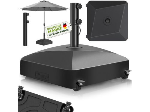 Parasolvoet met wielen en remmen | Vulbaar voor zware stabiliteit