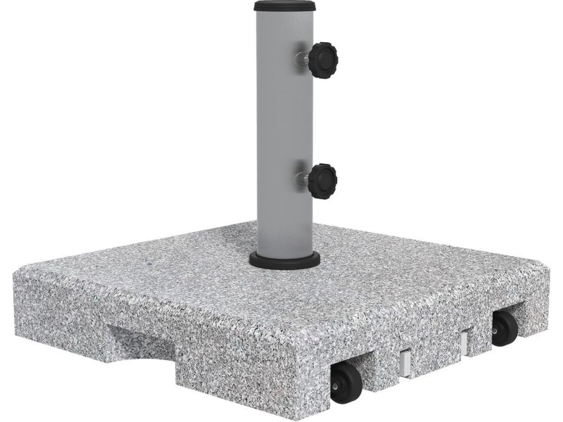 Parasolvoet met Wielen voor Ø 32/38/48 mm Parasol