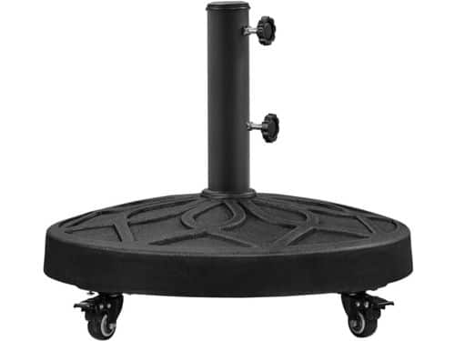 Parasolvoet op wielen - Parasol standaard verrijdbaar - Vulbaar