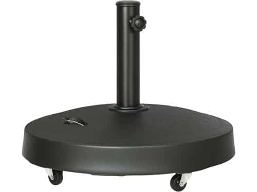 Parasolvoet op wielen - Parasol standaard verrijdbaar - Vulbaar