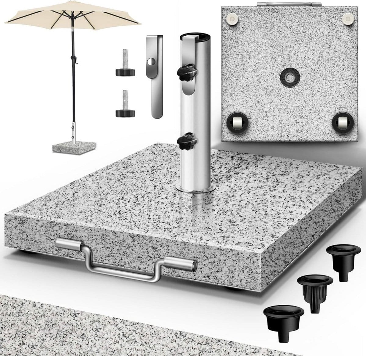 parasolvoet op wielen stevig en verplaatsbaar voor stabiele