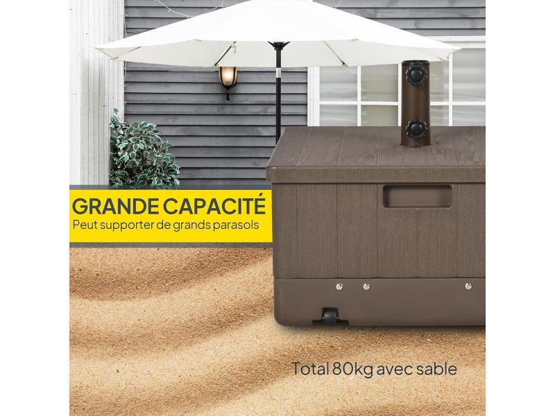 Parasolvoet op Wielen - Stevig en Verplaatsbaar - Voor Stabiele