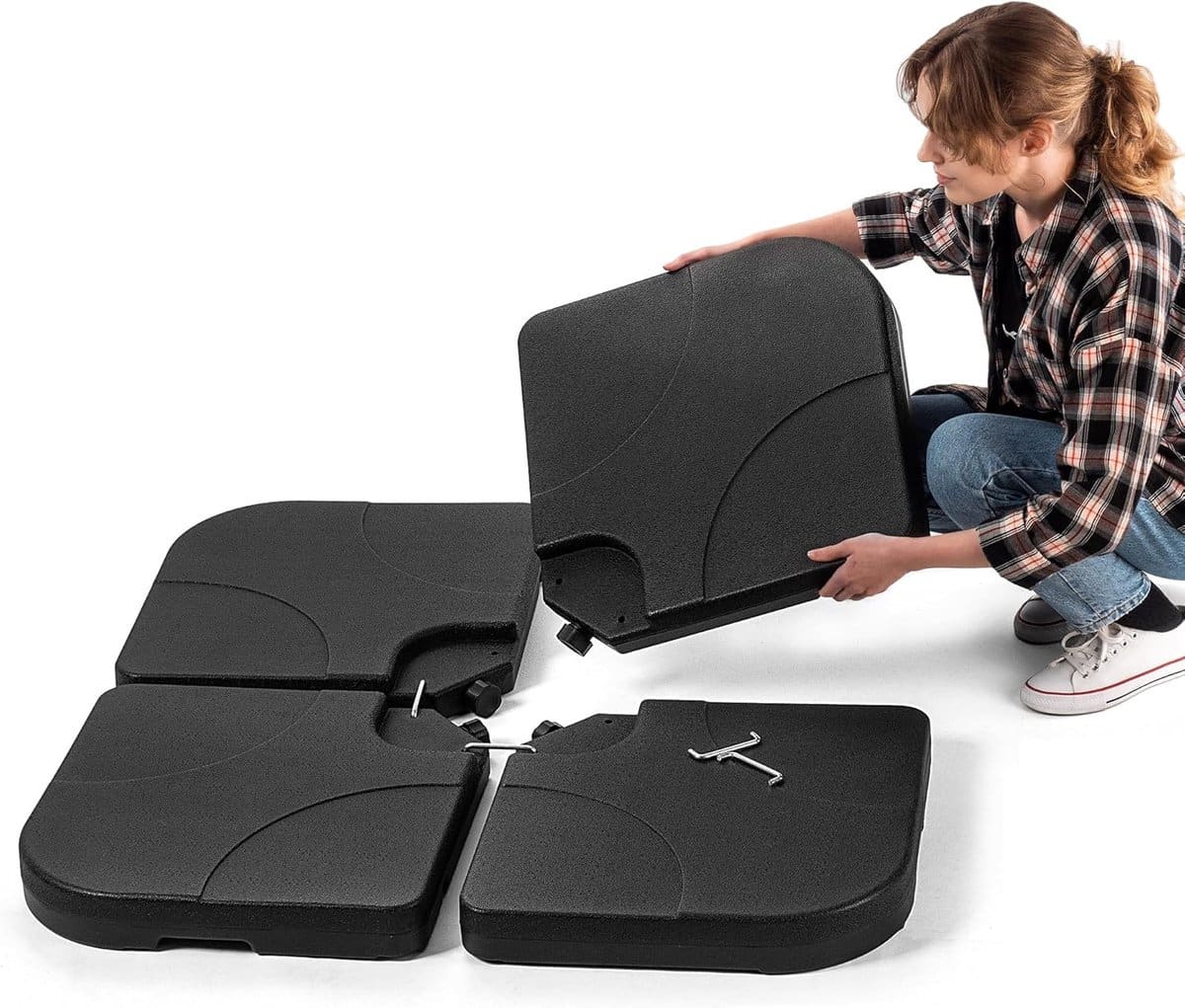 parasolvoet op wielen stevig en verplaatsbaar voor stabiele