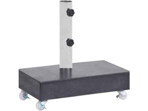 Parasolvoet op Wielen - Verrijdbaar - Weerbestendig - Zwart