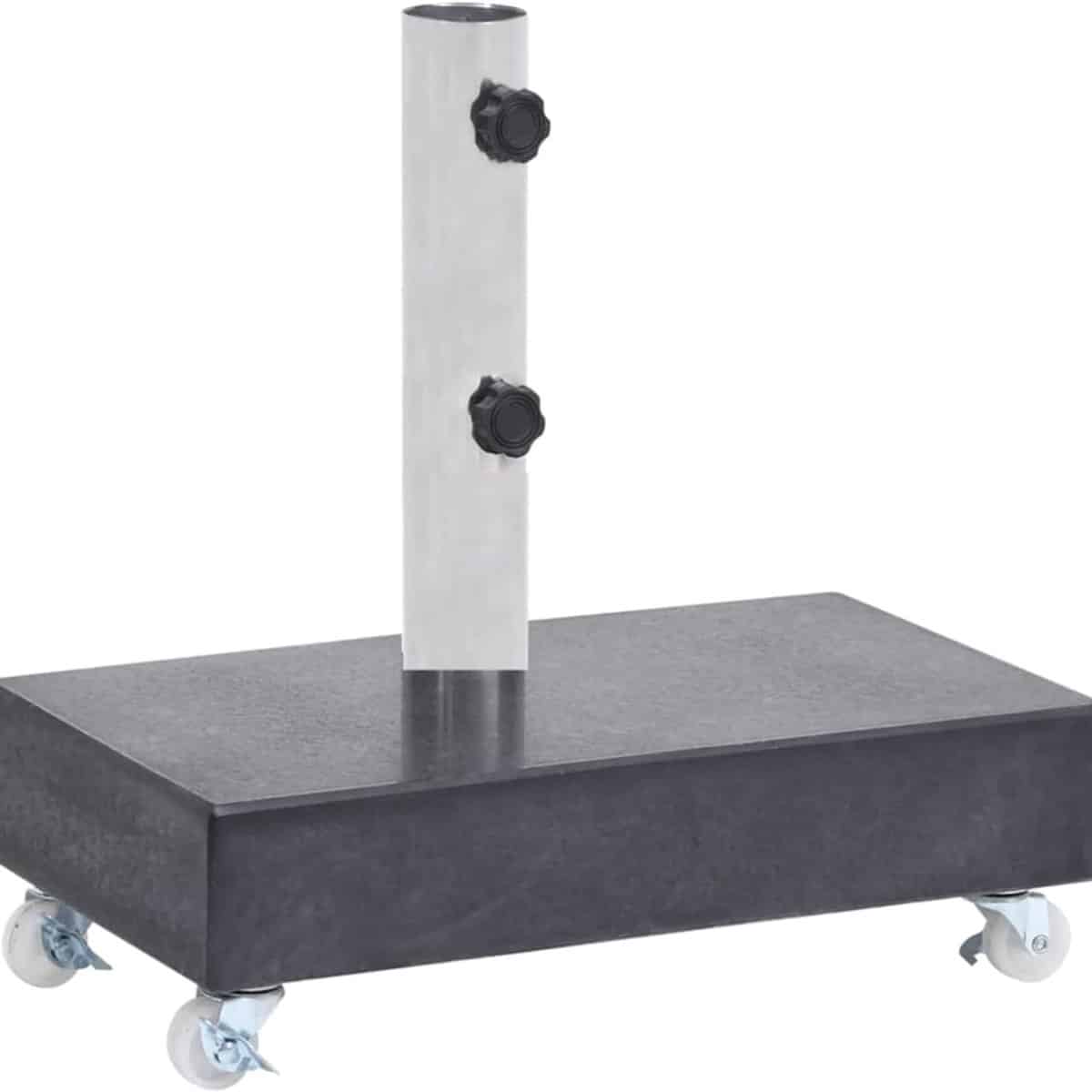 parasolvoet op wielen verrijdbaar weerbestendig zwart