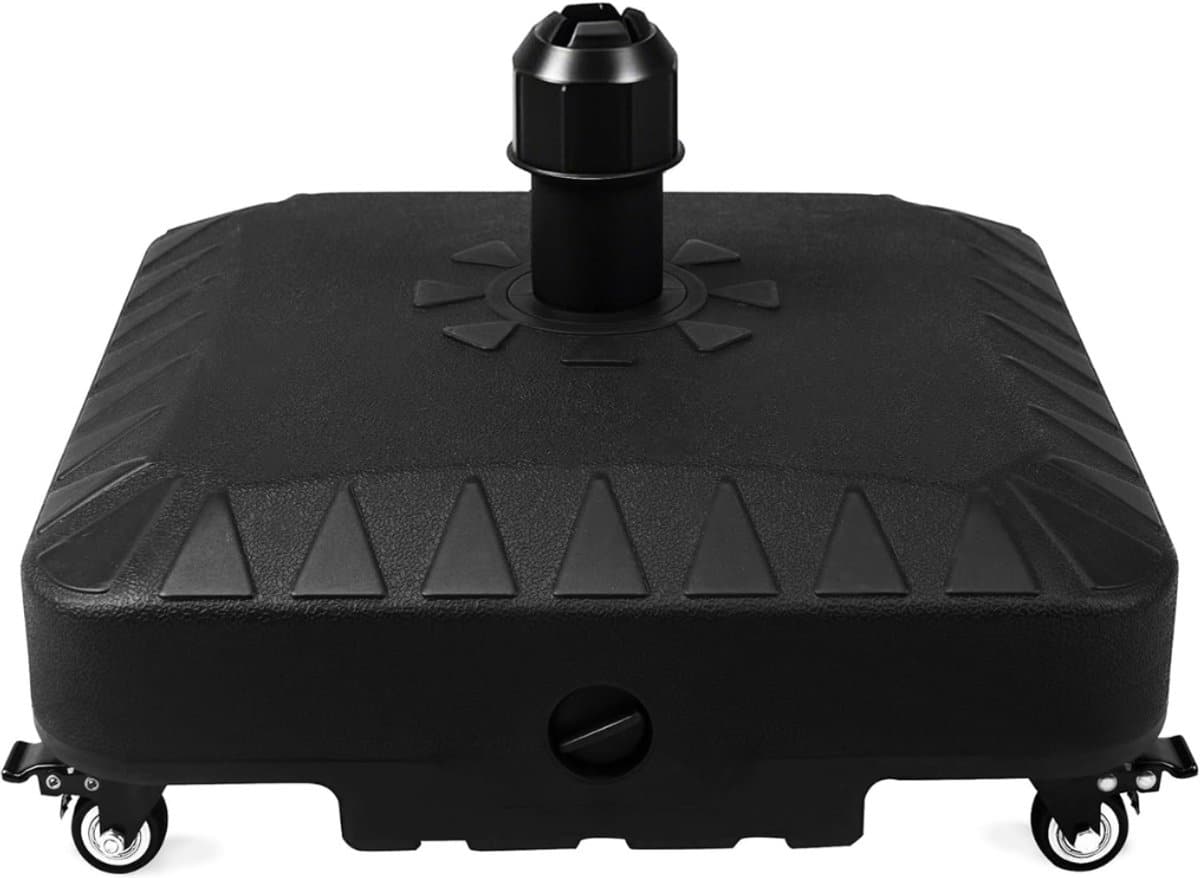 parasolvoet op wielen verrijdbaar weerbestendig zwart