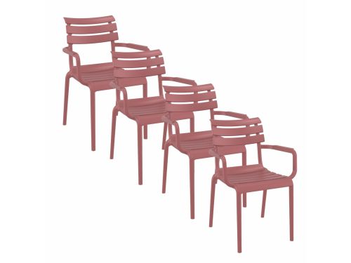 Paris tuinstoel marsala - 4 stuks
