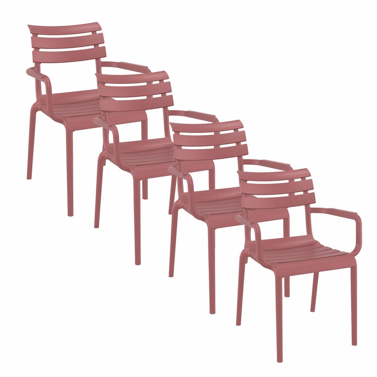 paris tuinstoel marsala 4 stuks