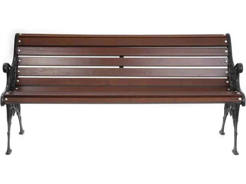 Parkbank van gietenijzer en massief grenenhout voor tuin en buiten