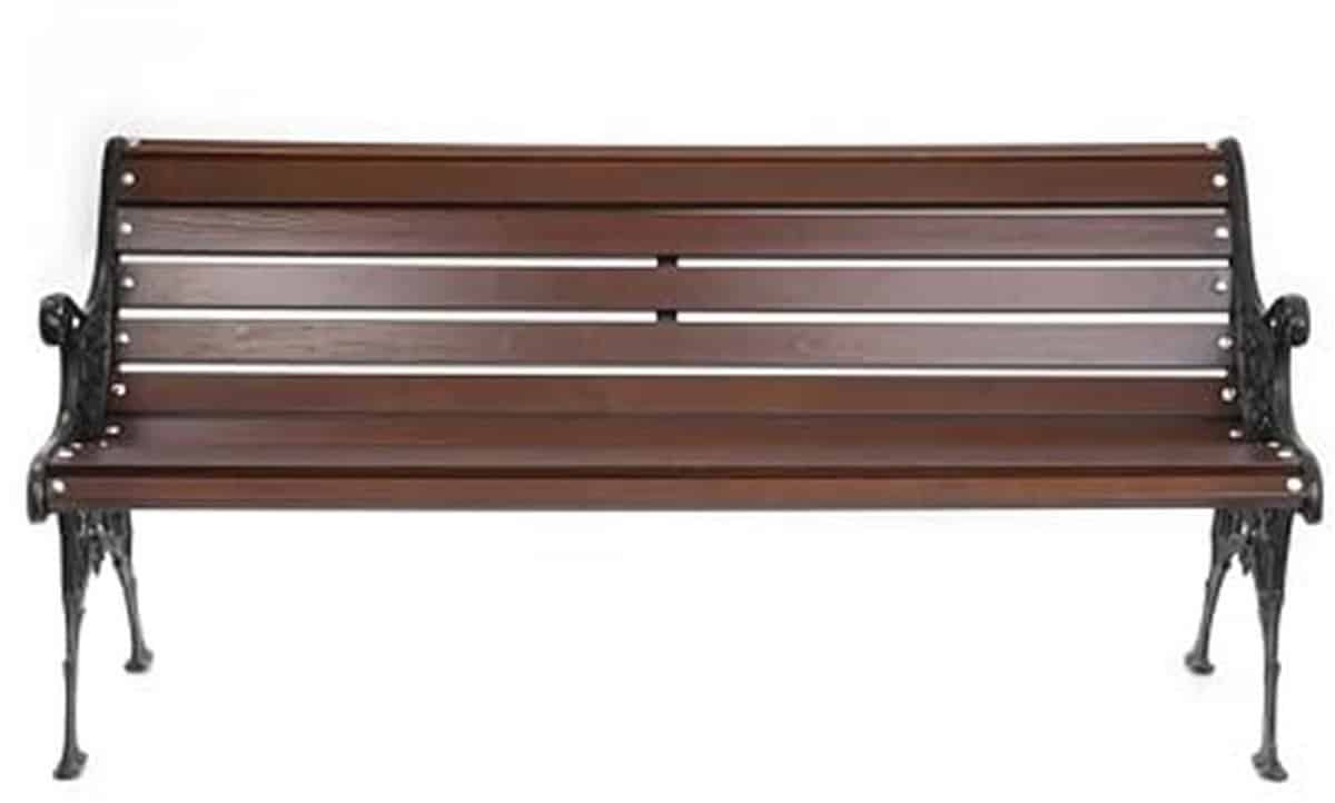 parkbank van gietenijzer en massief grenenhout voor tuin en buiten