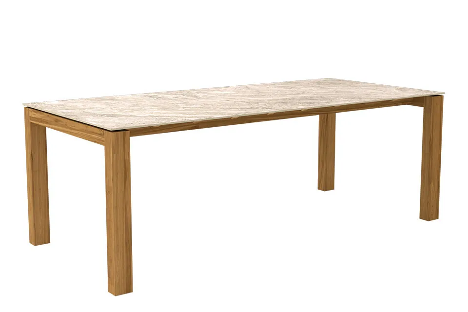 passion grills | buitenkeuken onderdeel | flying tuintafel | 220 x 100 cm | alabastro cream