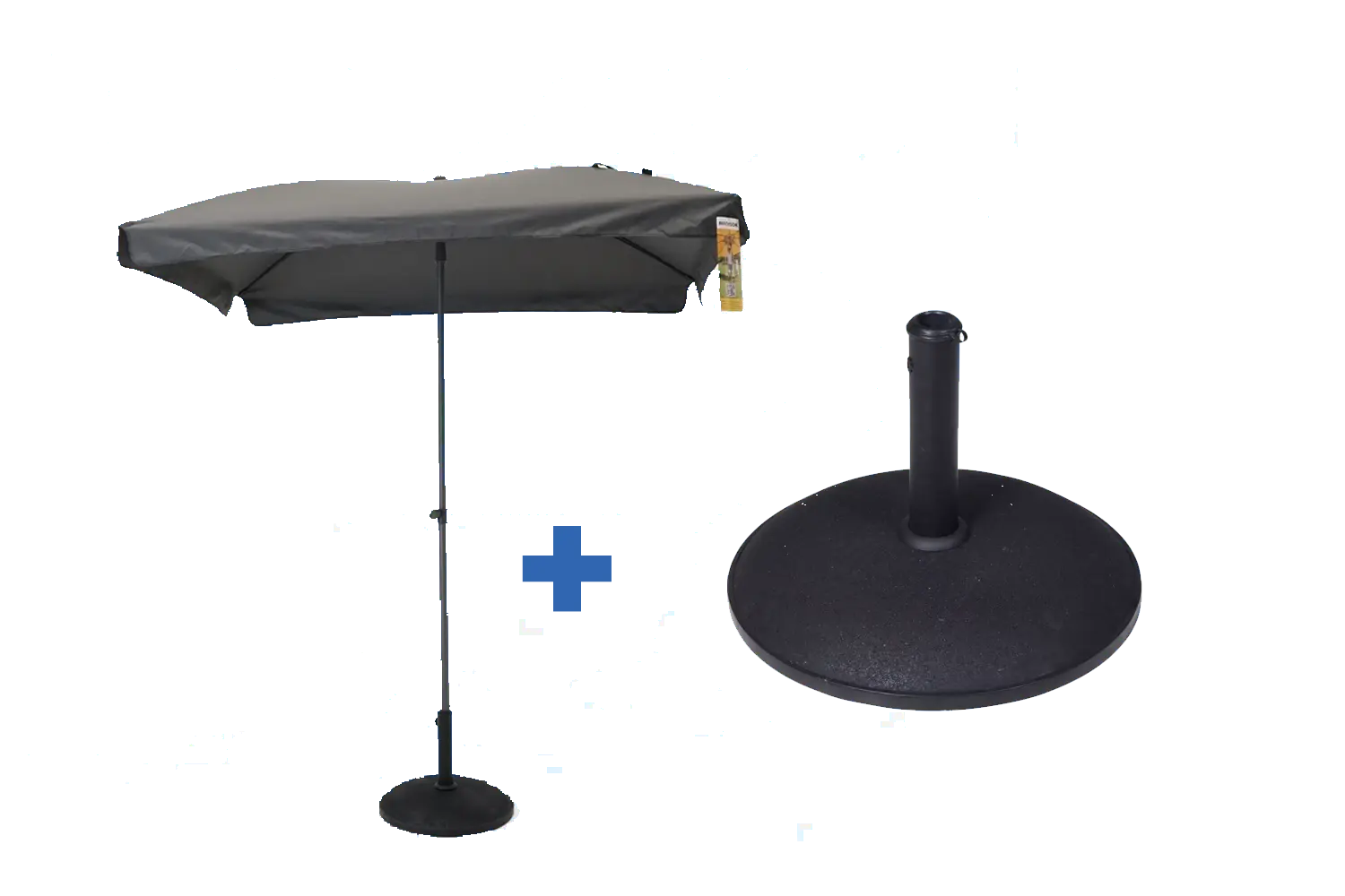 patmos 210x140cm grijs met 25kg voet