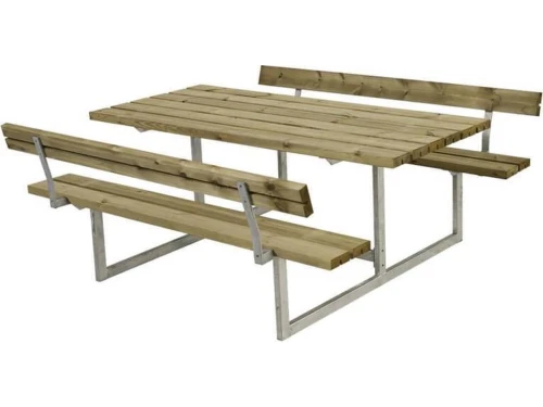 Picknicktafel vuren geimpregneerd - Basic - 2 rugleuningen - 184