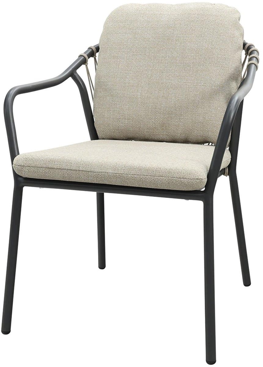 pisa rope dining tuinstoel royal grey