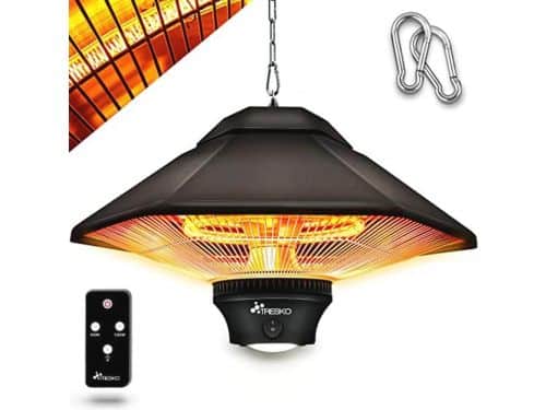 Plafondwarmtestraler 1200 W met afstandsbediening voor binnen en buiten