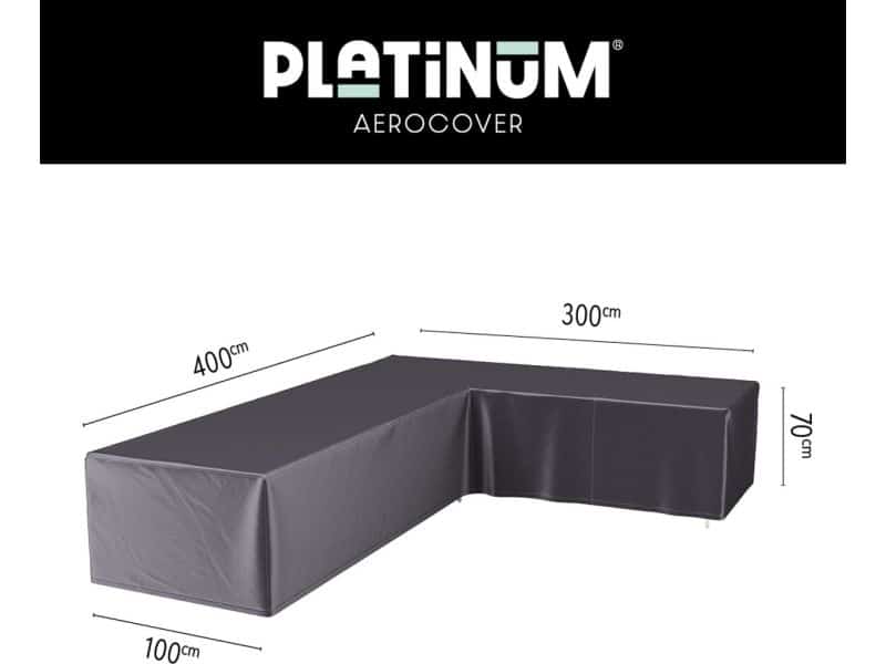 Platinum AeroCover - Loungebankhoes L-vorm - 400x300x100xH70 Rechts - Ademend