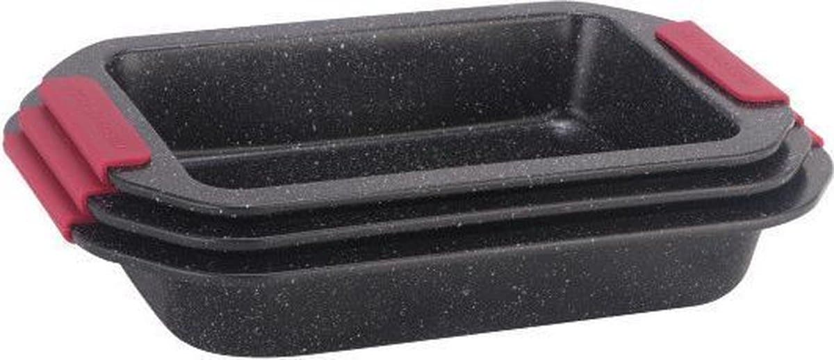 platinum bak en ovenschalen set 3 delig antiaanbaklaag &