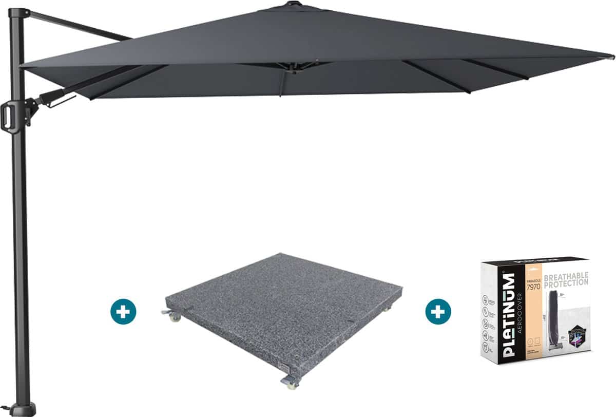 platinum challenger t2 3×3 m antraciet met voet en