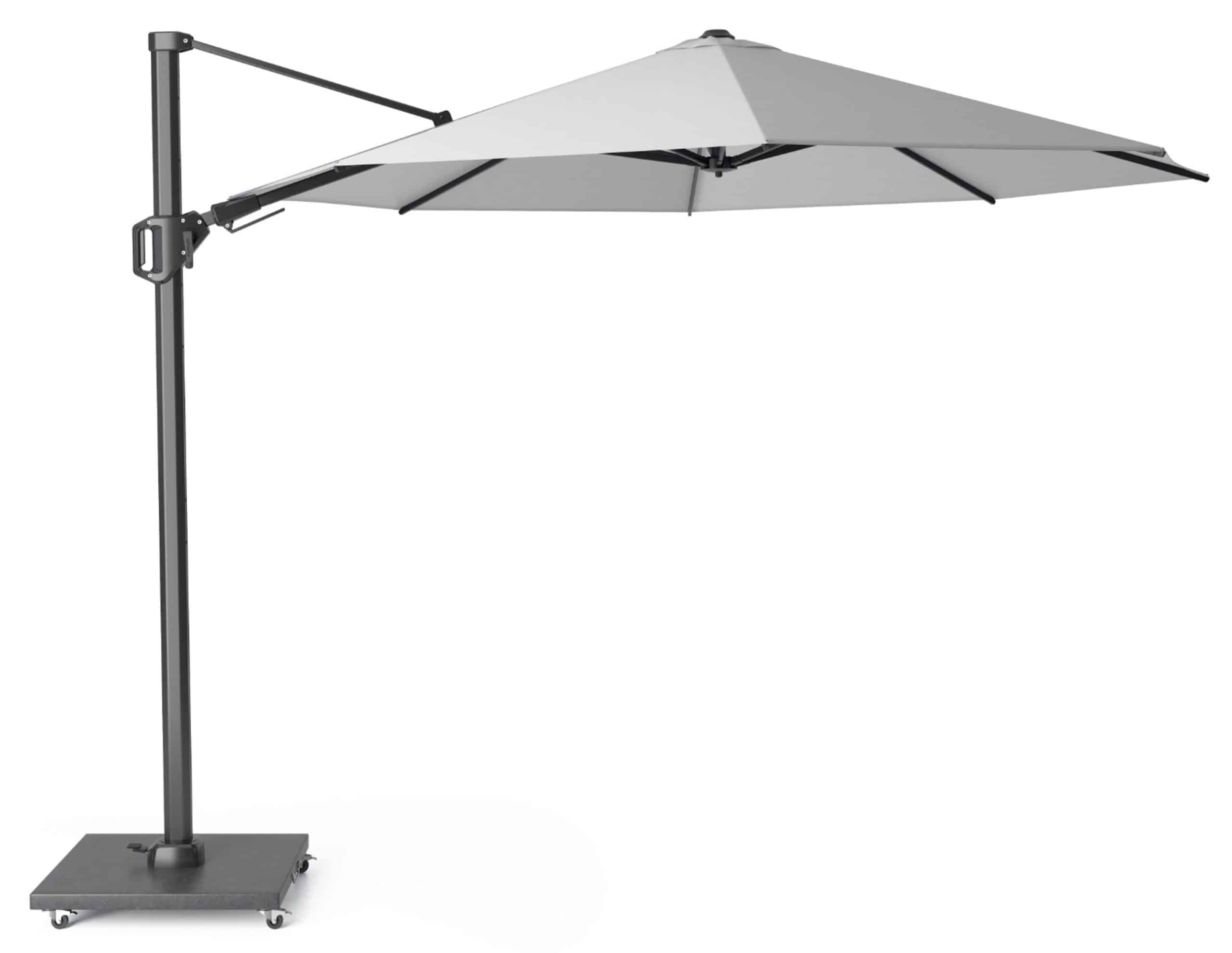 platinum challenger zweefparasol 3.5m t2 (excl. voet) licht grijs