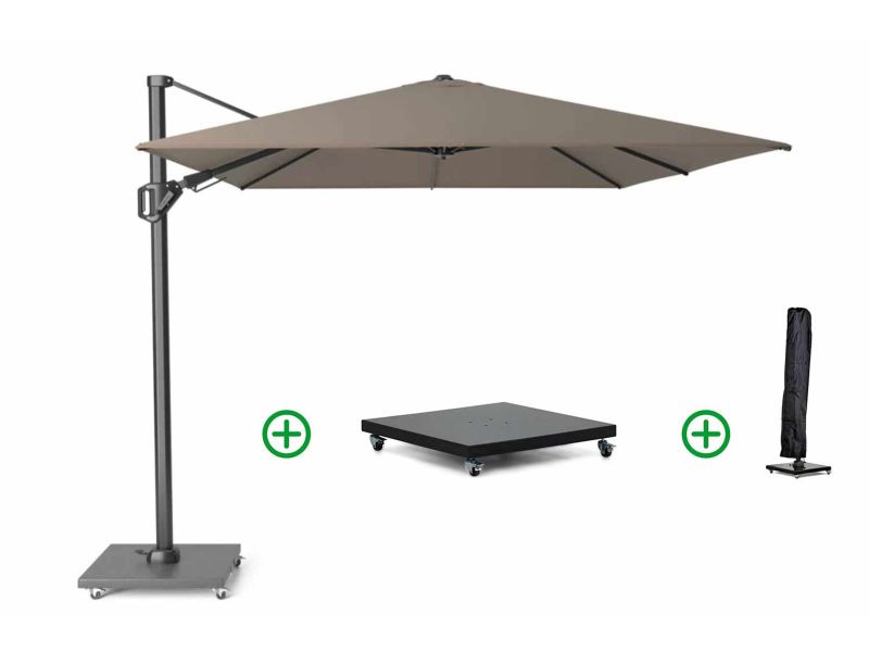 Platinum Challenger zweefparasol 3.5x2.6m T2 premium (incl. voet en hoes)