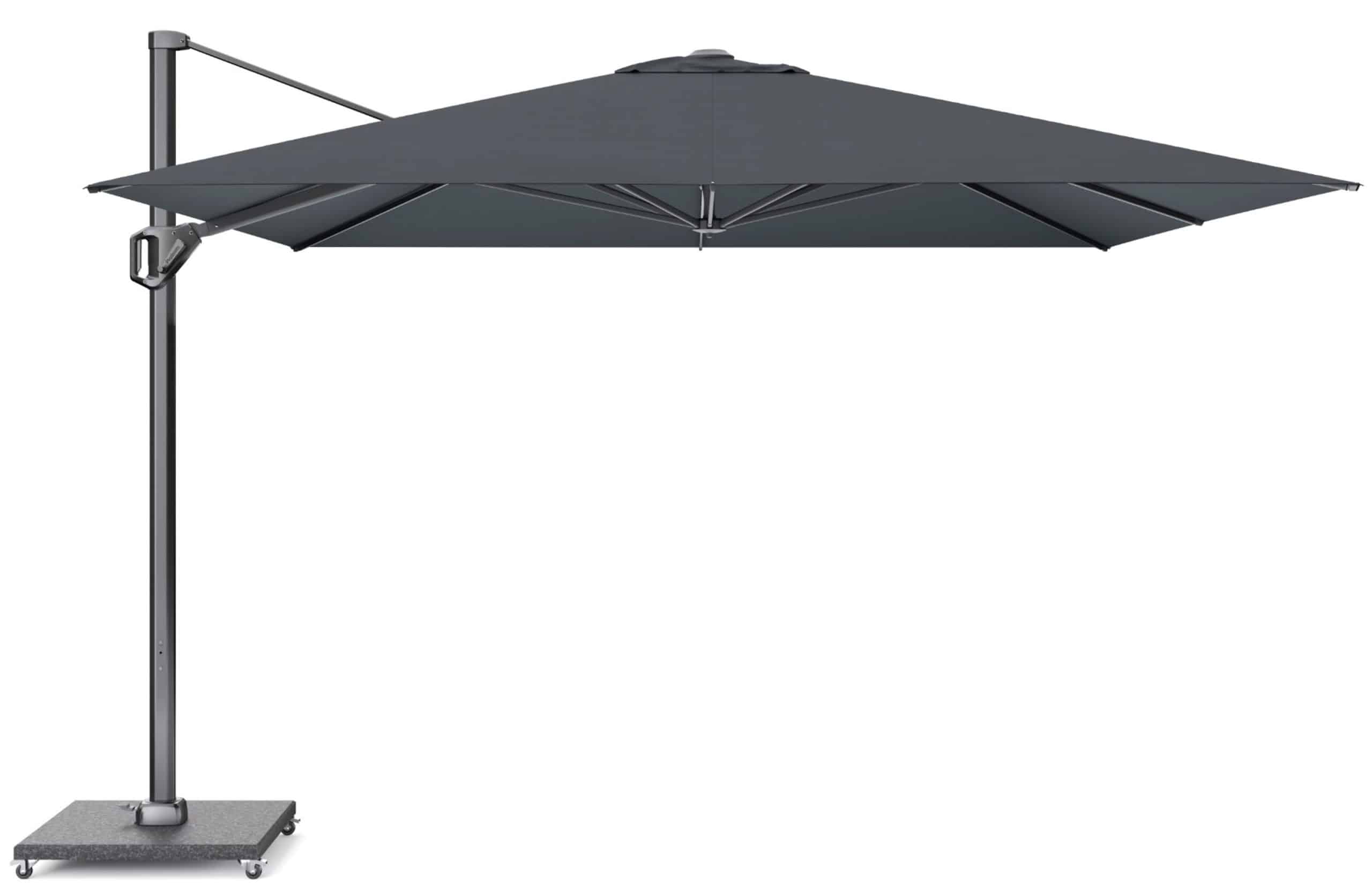 platinum challenger zweefparasol 350×350 cm t1 telescope (excl. voet) faded black