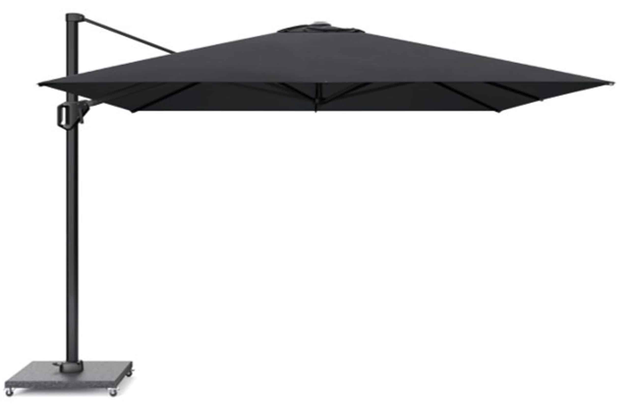 platinum challenger zweefparasol 3x3m t1 premium (excl. voet) jet black
