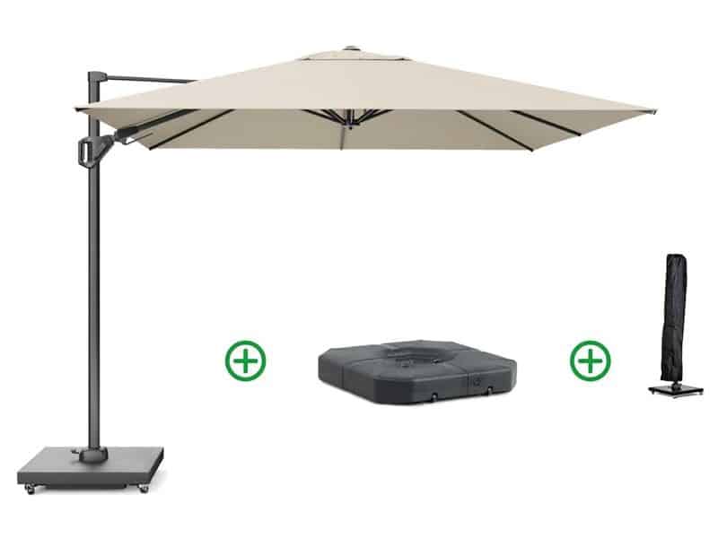 Platinum Challenger zweefparasol 3x3m T2 premium (incl. voet + hoes) champagne