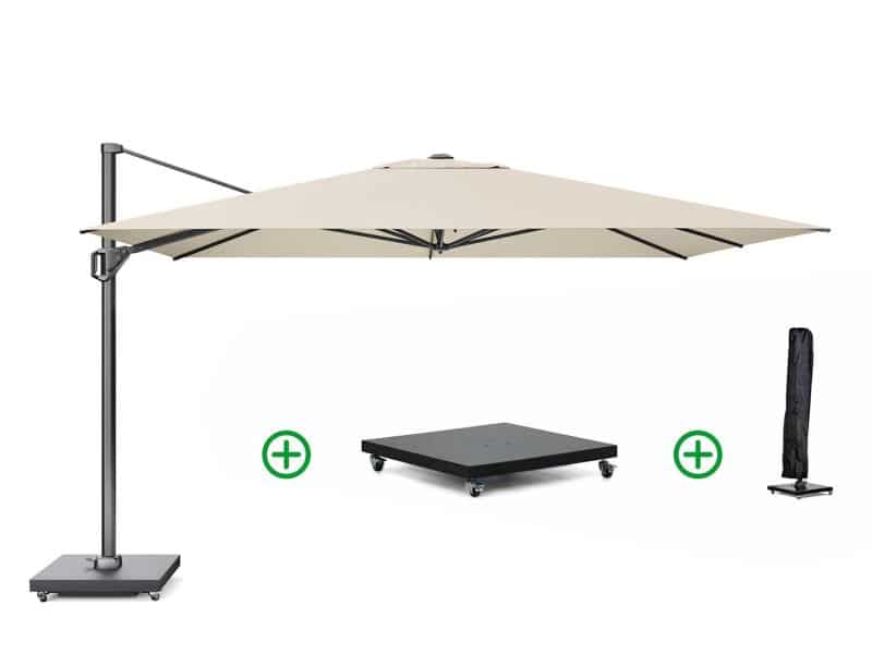 Platinum Challenger zweefparasol 4x3m T1 (incl. voet en hoes) champagne