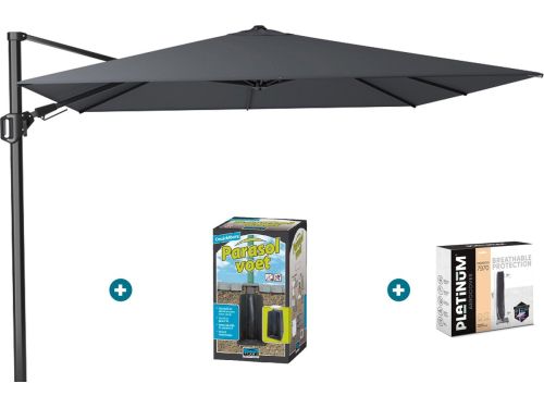 Platinum Challenger zweefparasol T2 - 3x3 m. - Antraciet