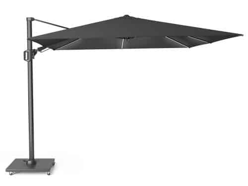 Platinum Challenger zweefparasol T2 Glow premium 3x3 antraciet frame faded black