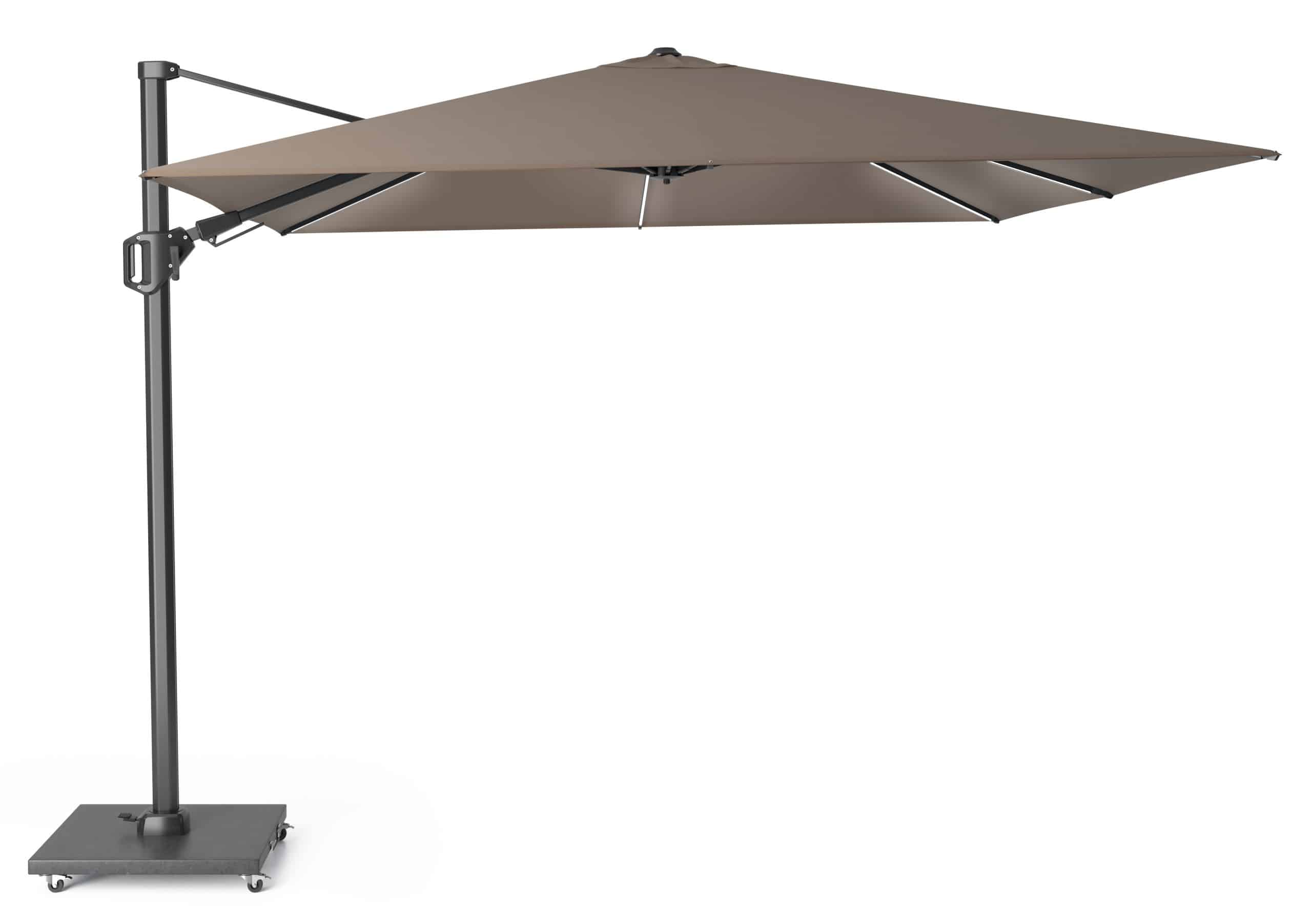 platinum challenger zweefparasol t2 glow premium 3×3 havanna