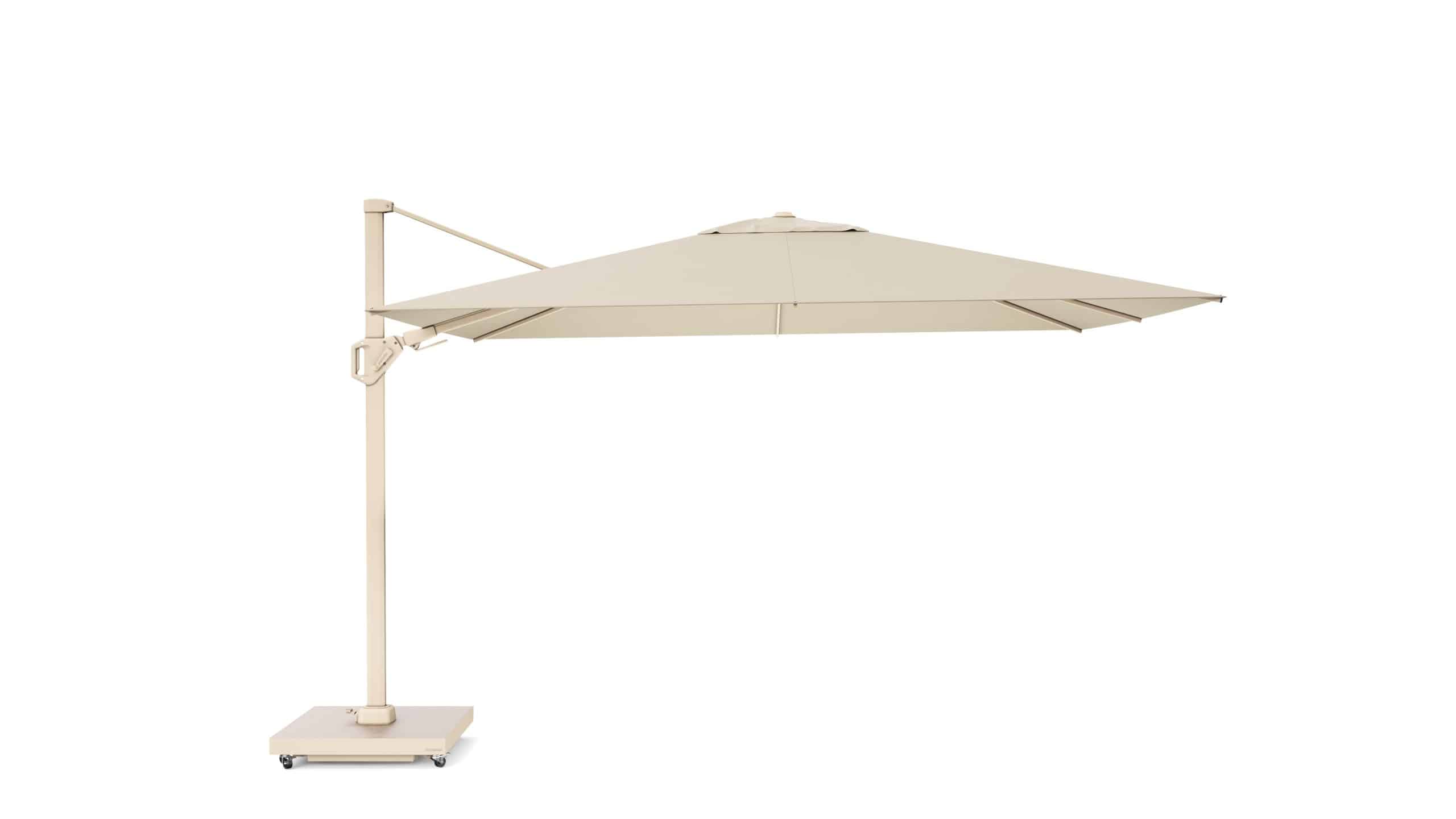 platinum challenger zweefparasol t2 premium 2.6×3.5 champagne sand stone