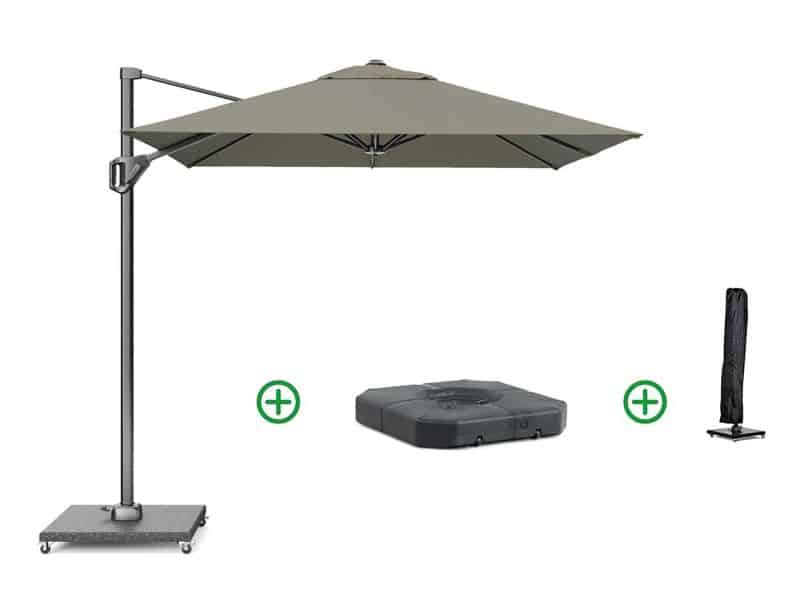 Platinum Voyager zweefparasol 2.5x2.5m T1 (incl. voet + hoes) taupe