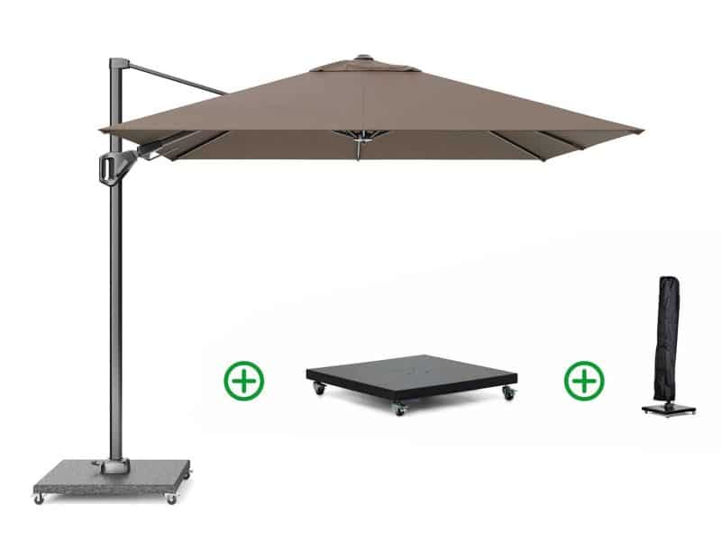 Platinum Voyager zweefparasol 2.7 x 2.7m T2 (incl. voet en hoes) havana