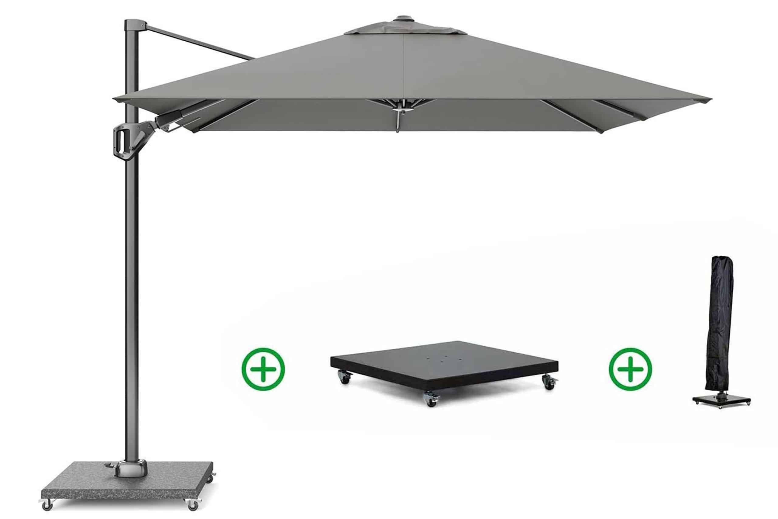 platinum voyager zweefparasol 2.7 x 2.7m t2 (incl. voet en hoes) manhattan