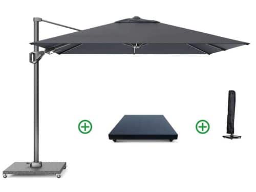 Platinum Voyager zweefparasol 2.7x2.7m T2 (incl. voet + hoes) faded black