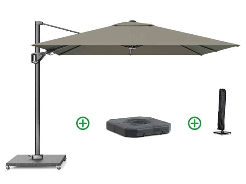 Platinum Voyager zweefparasol 2.7x2.7m T2 (incl. voet + hoes) taupe