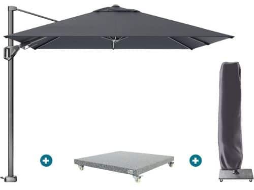 Platinum Voyager zweefparasol T2 2,7x2,7 m. - Faded Black met