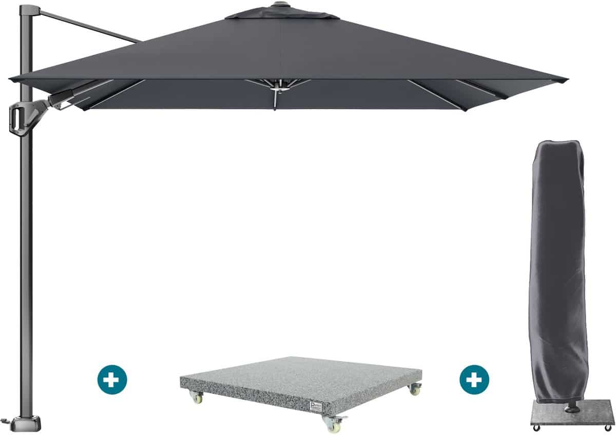 platinum voyager zweefparasol t2 2,7×2,7 m. faded black met